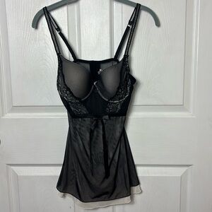 Sophie b. Lingerie Lace Babydoll Mesh Nightgown Sleepwear Sexy Sheer size Large